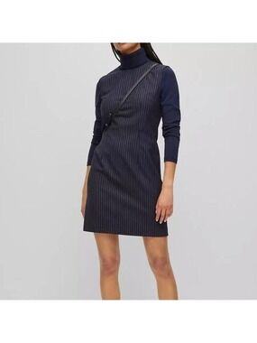 ICE Cube by Michael Paris New York business striped dress office Sz 12